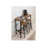 Casa si Gradina - Mobilier - Mese si birouri - Mese bucatarie si dining - Masa de bar, Hanah Home, pal, cadru metalic, negru, 100x40x90 cm - Infinity.ro