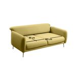 Casa si Gradina - Mobilier - Canapele si coltare - Canapele - Canapea extensibila 3 locuri, Hanah Home, lemn fag şi PAL, galben, 214x98x85 cm - Infinity.ro
