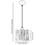 Casa si Gradina - Corpuri si surse de iluminat - Lustre si pendule - Candelabru, Opviq, metal si rafie, natural, 20x20x15 cm, inaltime totala 55 cm - Infinity.ro