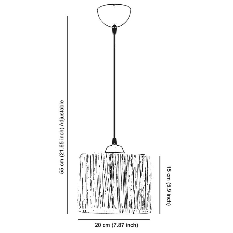 Casa si Gradina - Corpuri si surse de iluminat - Lustre si pendule - Candelabru, Opviq, metal si rafie, natural, 20x20x15 cm, inaltime totala 55 cm - Infinity.ro