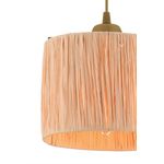 Casa si Gradina - Corpuri si surse de iluminat - Lustre si pendule - Candelabru, Opviq, metal si rafie, natural, 20x20x15 cm, inaltime totala 55 cm - Infinity.ro