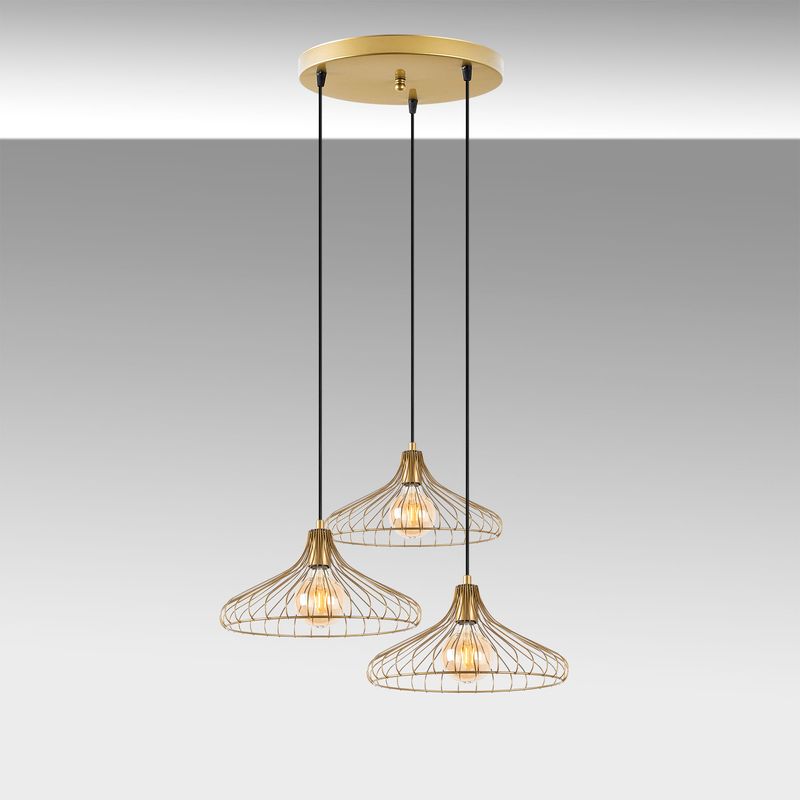 Casa si Gradina - Corpuri si surse de iluminat - Lustre si pendule - Candelabru, Opviq, metal, auriu stralucitor, 65x64x120 cm - Infinity.ro