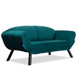 Casa si Gradina - Mobilier - Canapele si coltare - Canapele - Canapea extensibila, Hanah Home, metal, albastru petrol, 177x87x75 cm - Infinity.ro