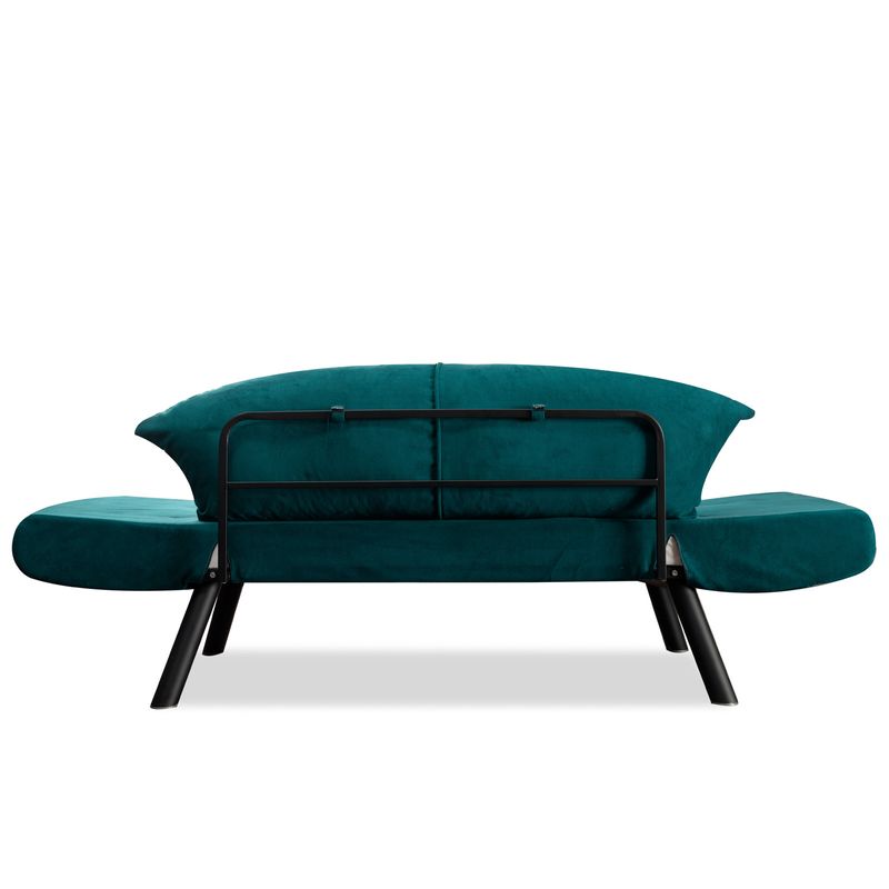 Casa si Gradina - Mobilier - Canapele si coltare - Canapele - Canapea extensibila, Hanah Home, metal, albastru petrol, 177x87x75 cm - Infinity.ro