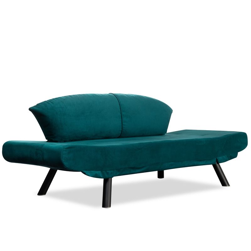 Casa si Gradina - Mobilier - Canapele si coltare - Canapele - Canapea extensibila, Hanah Home, metal, albastru petrol, 177x87x75 cm - Infinity.ro