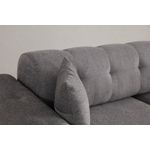 Casa si Gradina - Mobilier - Canapele si coltare - Canapele - Canapea extensibila 3 locuri, Hanah Home, lemn de fag, gri deschis, 225x92x76 cm - Infinity.ro