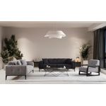 Casa si Gradina - Mobilier - Canapele si coltare - Canapele - Canapea extensibila 3 locuri, Hanah Home, lemn de fag, gri deschis, 225x92x76 cm - Infinity.ro