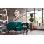 Casa si Gradina - Mobilier - Canapele si coltare - Canapele - Canapea extensibila, Hanah Home, metal, albastru petrol, 177x87x75 cm - Infinity.ro