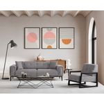 Casa si Gradina - Mobilier - Canapele si coltare - Canapele - Canapea extensibila 3 locuri, Hanah Home, lemn de fag, gri deschis, 225x92x76 cm - Infinity.ro