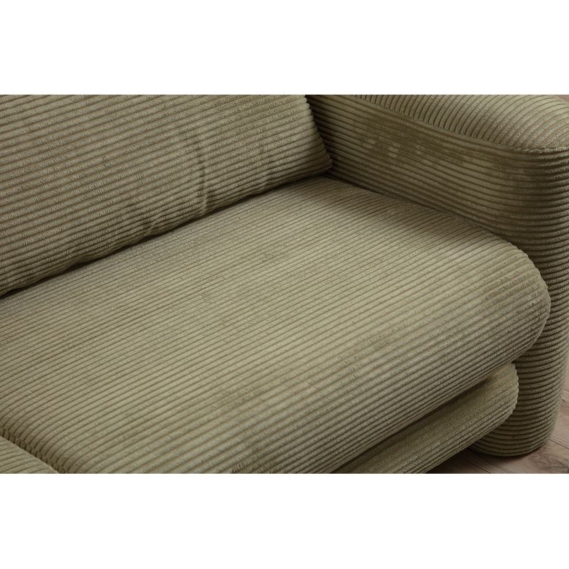 Casa si Gradina - Mobilier - Canapele si coltare - Canapele - Canapea 3 locuri, Hanah Home, lemn fag si pal, verde, 215x97x73 cm - Infinity.ro
