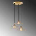 Casa si Gradina - Corpuri si surse de iluminat - Lustre si pendule - Candelabru, Opviq, metal, auriu stralucitor, 65x64x120 cm - Infinity.ro