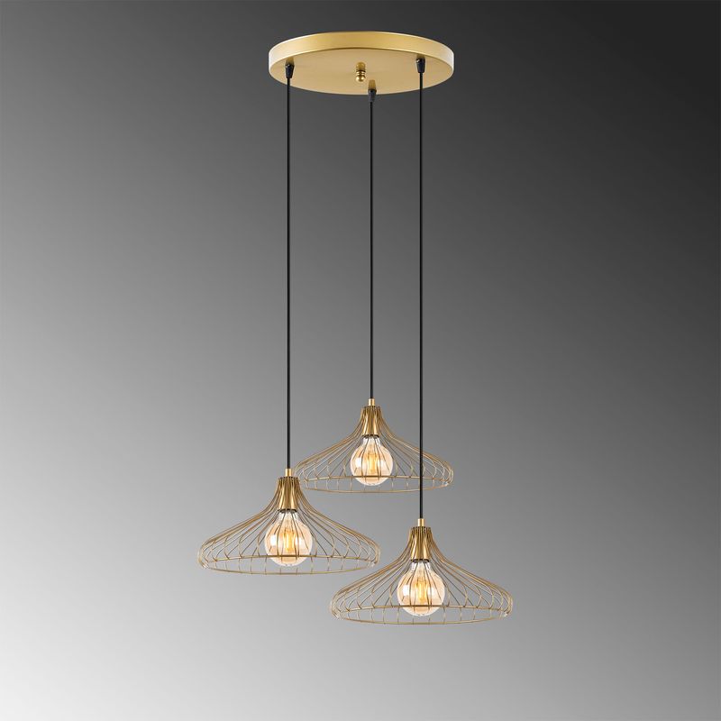 Casa si Gradina - Corpuri si surse de iluminat - Lustre si pendule - Candelabru, Opviq, metal, auriu stralucitor, 65x64x120 cm - Infinity.ro