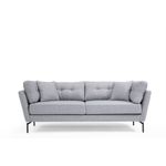 Casa si Gradina - Mobilier - Canapele si coltare - Canapele - Canapea 3 locuri, Hanah Home, cadru lemn fag si pal, gri, 214x90x84 cm - Infinity.ro