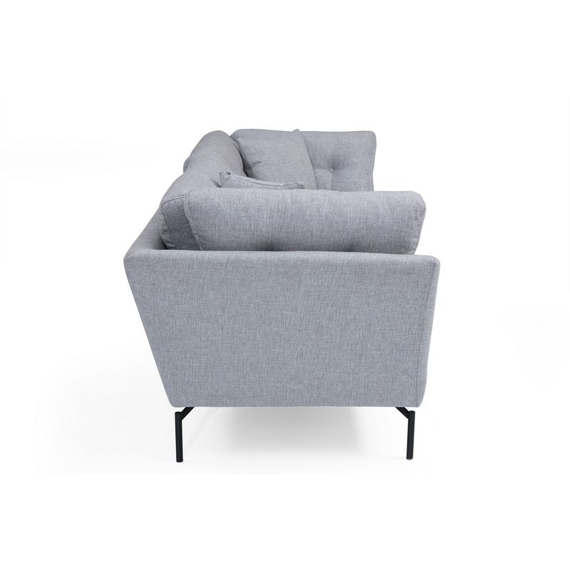 Casa si Gradina - Mobilier - Canapele si coltare - Canapele - Canapea 3 locuri, Hanah Home, cadru lemn fag si pal, gri, 214x90x84 cm - Infinity.ro