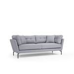 Casa si Gradina - Mobilier - Canapele si coltare - Canapele - Canapea 3 locuri, Hanah Home, cadru lemn fag si pal, gri, 214x90x84 cm - Infinity.ro