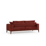Casa si Gradina - Mobilier - Canapele si coltare - Canapele - Canapea extensibila 3 locuri, Hanah Home, lemn fag si panouri aglomerate, rosu tigla, 225x92x75 cm - Infinity.ro