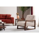 Casa si Gradina - Mobilier - Canapele si coltare - Canapele - Canapea extensibila 3 locuri, Hanah Home, lemn fag si panouri aglomerate, rosu tigla, 225x92x75 cm - Infinity.ro