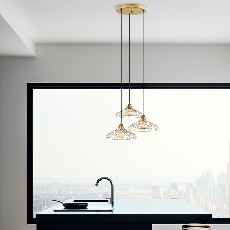 Casa si Gradina - Corpuri si surse de iluminat - Lustre si pendule - Candelabru, Opviq, metal, auriu stralucitor, 65x64x120 cm - Infinity.ro