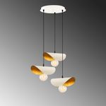 Casa si Gradina - Corpuri si surse de iluminat - Lustre si pendule - Candelabru, Opviq, metal, alb auriu, diametru 45 cm, inaltime 106 cm - Infinity.ro
