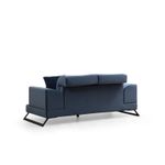 Casa si Gradina - Mobilier - Canapele si coltare - Canapele - Canapea 2 locuri, Hanah Home, lemn fag si pal, albastru marin, 185x100x92 cm - Infinity.ro