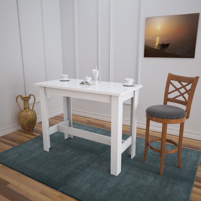 Casa si Gradina - Mobilier - Mese si birouri - Mese bucatarie si dining - Masa de dining, Hanah Home, pal melaminat, alb, 120x93x60 cm - Infinity.ro