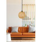 Casa si Gradina - Corpuri si surse de iluminat - Lustre si pendule - Candelabru, Opviq, iuta, galben maro, 22x24x55 cm, handmade - Infinity.ro