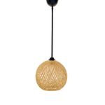 Casa si Gradina - Corpuri si surse de iluminat - Lustre si pendule - Candelabru, Opviq, iuta, galben maro, 22x24x55 cm, handmade - Infinity.ro
