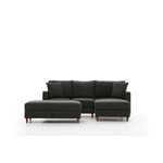 Casa si Gradina - Mobilier - Canapele si coltare - Coltare - Coltar, Hanah Home, cadru lemn, material poliester, antracit, 210x195x82 cm - Infinity.ro
