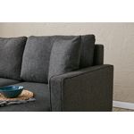 Casa si Gradina - Mobilier - Canapele si coltare - Coltare - Coltar, Hanah Home, cadru lemn, material poliester, antracit, 210x195x82 cm - Infinity.ro