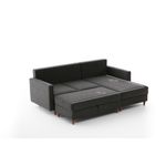 Casa si Gradina - Mobilier - Canapele si coltare - Coltare - Coltar, Hanah Home, cadru lemn, material poliester, antracit, 210x195x82 cm - Infinity.ro