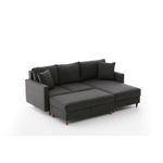 Casa si Gradina - Mobilier - Canapele si coltare - Coltare - Coltar, Hanah Home, cadru lemn, material poliester, antracit, 210x195x82 cm - Infinity.ro