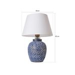 Casa si Gradina - Corpuri si surse de iluminat - Veioze si lampi - Veioze - Veioza, Opviq, ceramica, albastru alb, 30x45 cm - Infinity.ro