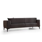 Casa si Gradina - Mobilier - Canapele si coltare - Canapele - Canapea extensibila 3 locuri, Atelier Del Sofa, lemn fag si PAL, gri inchis, 230x95x77 cm - Infinity.ro
