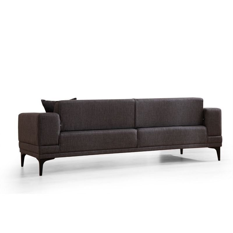 Casa si Gradina - Mobilier - Canapele si coltare - Canapele - Canapea extensibila 3 locuri, Atelier Del Sofa, lemn fag si PAL, gri inchis, 230x95x77 cm - Infinity.ro
