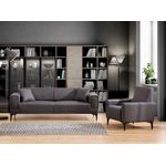 Casa si Gradina - Mobilier - Canapele si coltare - Canapele - Canapea extensibila 3 locuri, Atelier Del Sofa, lemn fag si PAL, gri inchis, 230x95x77 cm - Infinity.ro