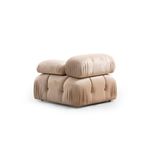 Casa si Gradina - Mobilier - Canapele si coltare - Canapele - Canapea 3 locuri, Hanah Home, catifea, crem, 288x95x75 cm - Infinity.ro