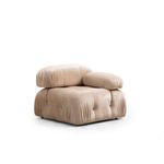 Casa si Gradina - Mobilier - Canapele si coltare - Canapele - Canapea 3 locuri, Hanah Home, catifea, crem, 288x95x75 cm - Infinity.ro