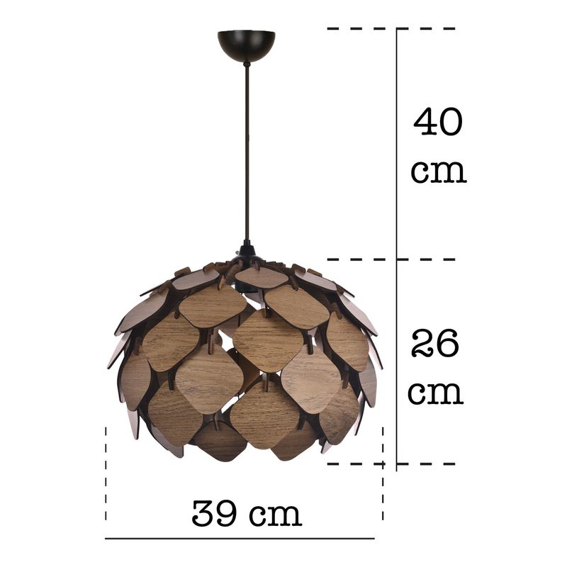 Casa si Gradina - Corpuri si surse de iluminat - Lustre si pendule - Candelabru, Opviq, mdf, maro, 39x26x66 cm - Infinity.ro