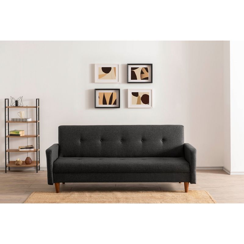 Casa si Gradina - Mobilier - Canapele si coltare - Canapele - Canapea extensibila, Atelier Del Sofa, metal, gri inchis, 200x83x75 cm - Infinity.ro