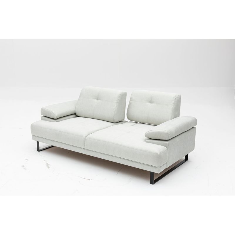 Casa si Gradina - Mobilier - Canapele si coltare - Canapele - Canapea extensibila, Hanah Home, lemn de fag si PAL, alb, 199x99x83 cm - Infinity.ro