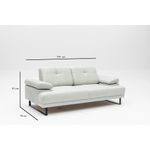 Casa si Gradina - Mobilier - Canapele si coltare - Canapele - Canapea extensibila, Hanah Home, lemn de fag si PAL, alb, 199x99x83 cm - Infinity.ro