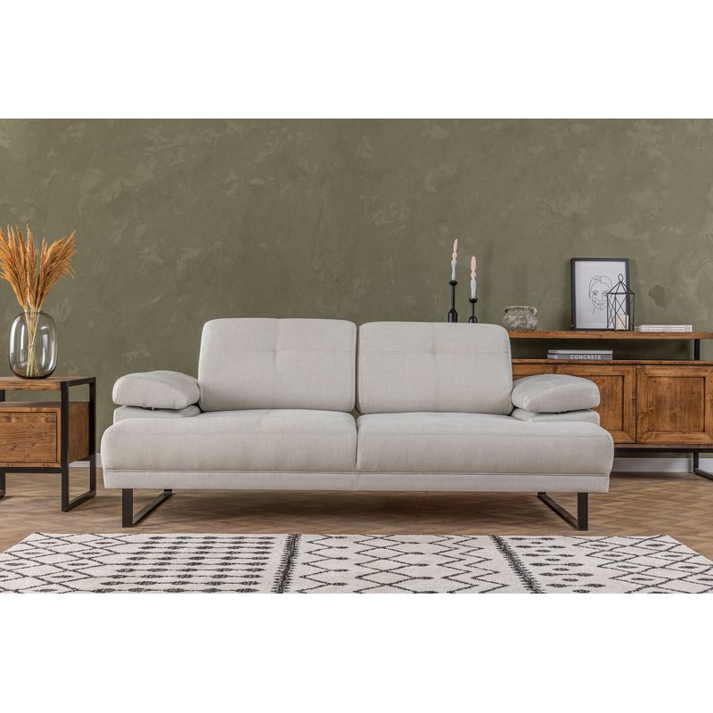 Casa si Gradina - Mobilier - Canapele si coltare - Canapele - Canapea extensibila, Hanah Home, lemn de fag si PAL, alb, 199x99x83 cm - Infinity.ro