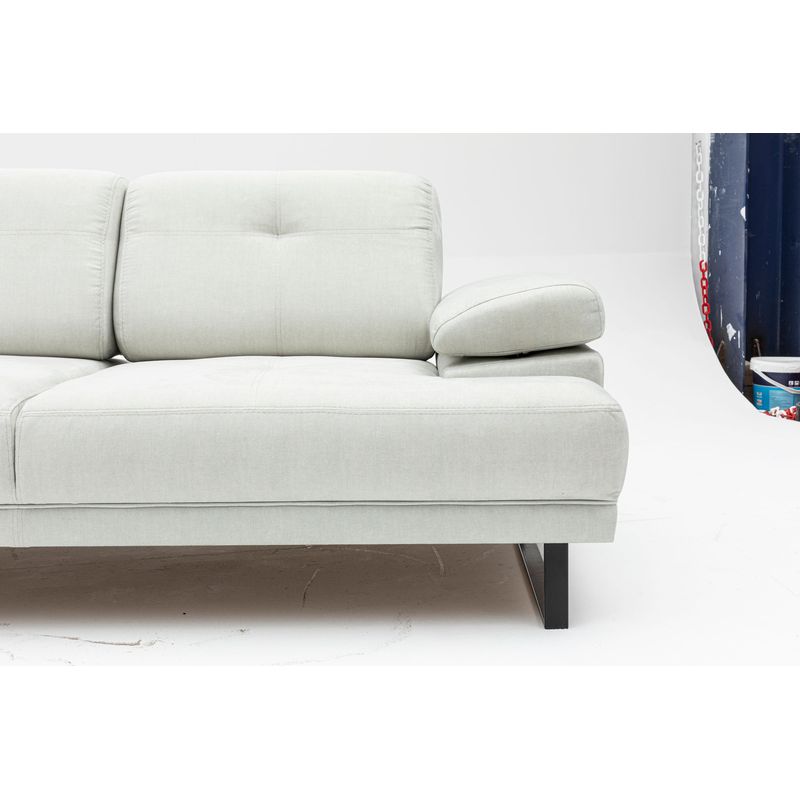 Casa si Gradina - Mobilier - Canapele si coltare - Canapele - Canapea extensibila, Hanah Home, lemn de fag si PAL, alb, 199x99x83 cm - Infinity.ro