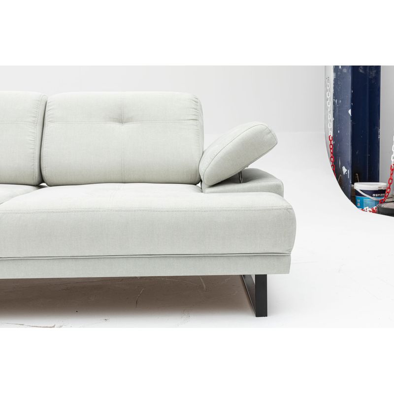 Casa si Gradina - Mobilier - Canapele si coltare - Canapele - Canapea extensibila, Hanah Home, lemn de fag si PAL, alb, 199x99x83 cm - Infinity.ro