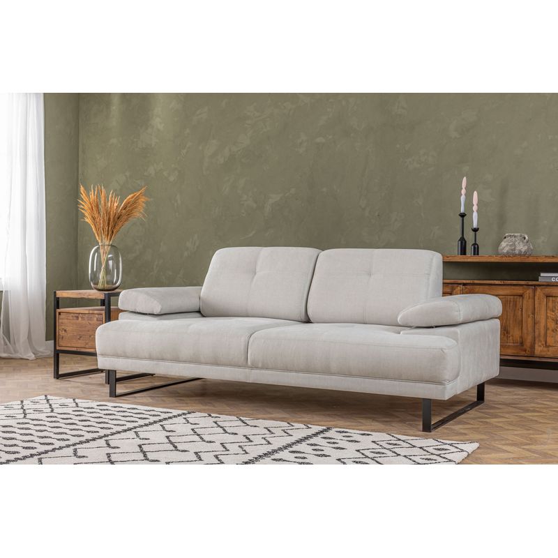 Casa si Gradina - Mobilier - Canapele si coltare - Canapele - Canapea extensibila, Hanah Home, lemn de fag si PAL, alb, 199x99x83 cm - Infinity.ro