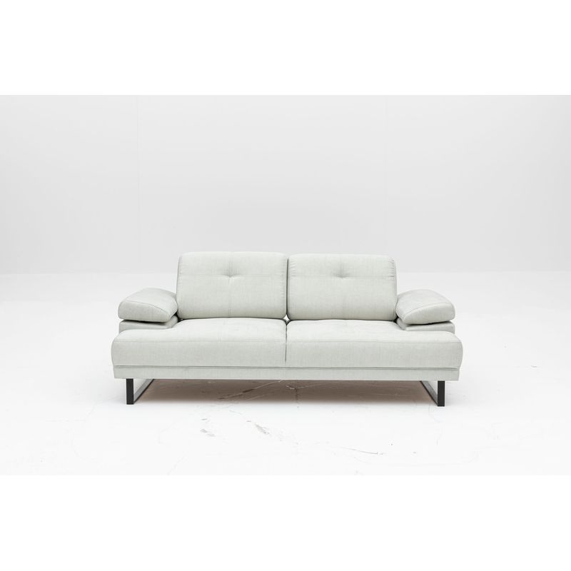 Casa si Gradina - Mobilier - Canapele si coltare - Canapele - Canapea extensibila, Hanah Home, lemn de fag si PAL, alb, 199x99x83 cm - Infinity.ro
