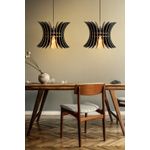 Casa si Gradina - Corpuri si surse de iluminat - Lustre si pendule - Candelabru, Opviq, mdf, negru, design aripi, 2 bucati, 22x26.5x55 cm - Infinity.ro