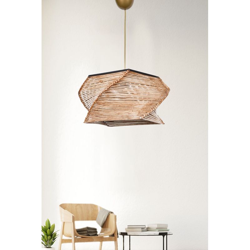 Casa si Gradina - Corpuri si surse de iluminat - Lustre si pendule - Candelabru, Opviq, lemn, bej, 36x36x18 cm - Infinity.ro