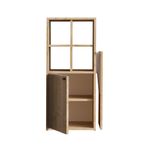 Casa si Gradina - Mobilier - Mese si birouri - Birouri - Birou de studiu, Hanah Home, panou din particule acoperit cu melamina, nuc si negru, 114x40x100 cm - Infinity.ro