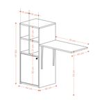 Casa si Gradina - Mobilier - Mese si birouri - Birouri - Birou de studiu, Hanah Home, panou din particule acoperit cu melamina, nuc si negru, 114x40x100 cm - Infinity.ro